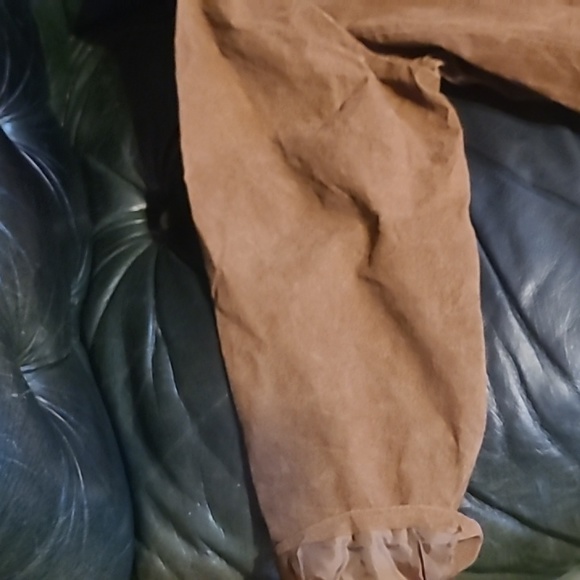 Real Tan Suede Leather Jacket by JL Studio size 24w - Picture 5 of 9